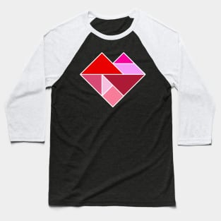 Heart Tangram Baseball T-Shirt